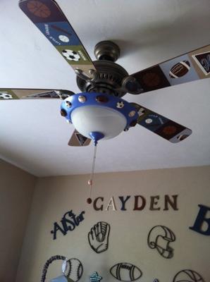 Custom All Star Sports Nursery Ceiling Fan
