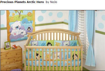 penguin nursery bedding