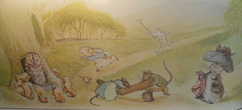 peter rabbit beatrix potter baby nursery wall mural painting