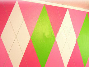 hot pink green and white argyle nursery wall colors schemes pictures