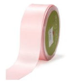 Wide baby pink satin ribbon