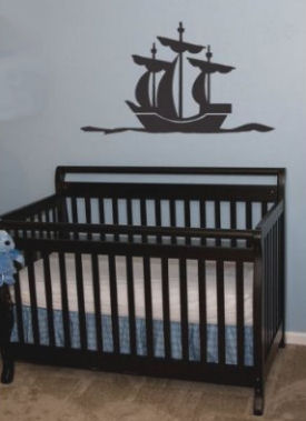 Pirate ship nursery wall decals and stickers