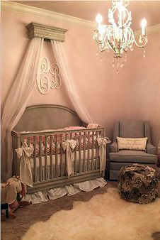 Pretty As A Princess Baby Girl Nursery Theme Room Design in Pink