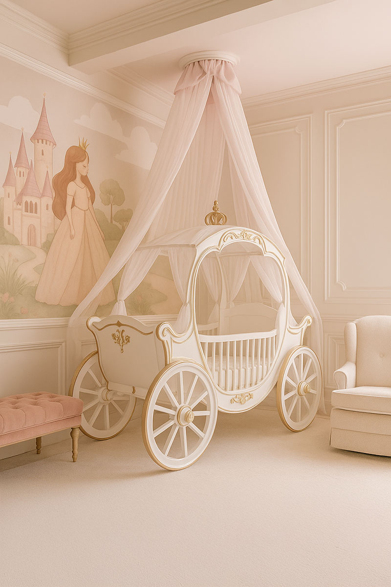 Fairy Tale Cinderella princess carriage crib