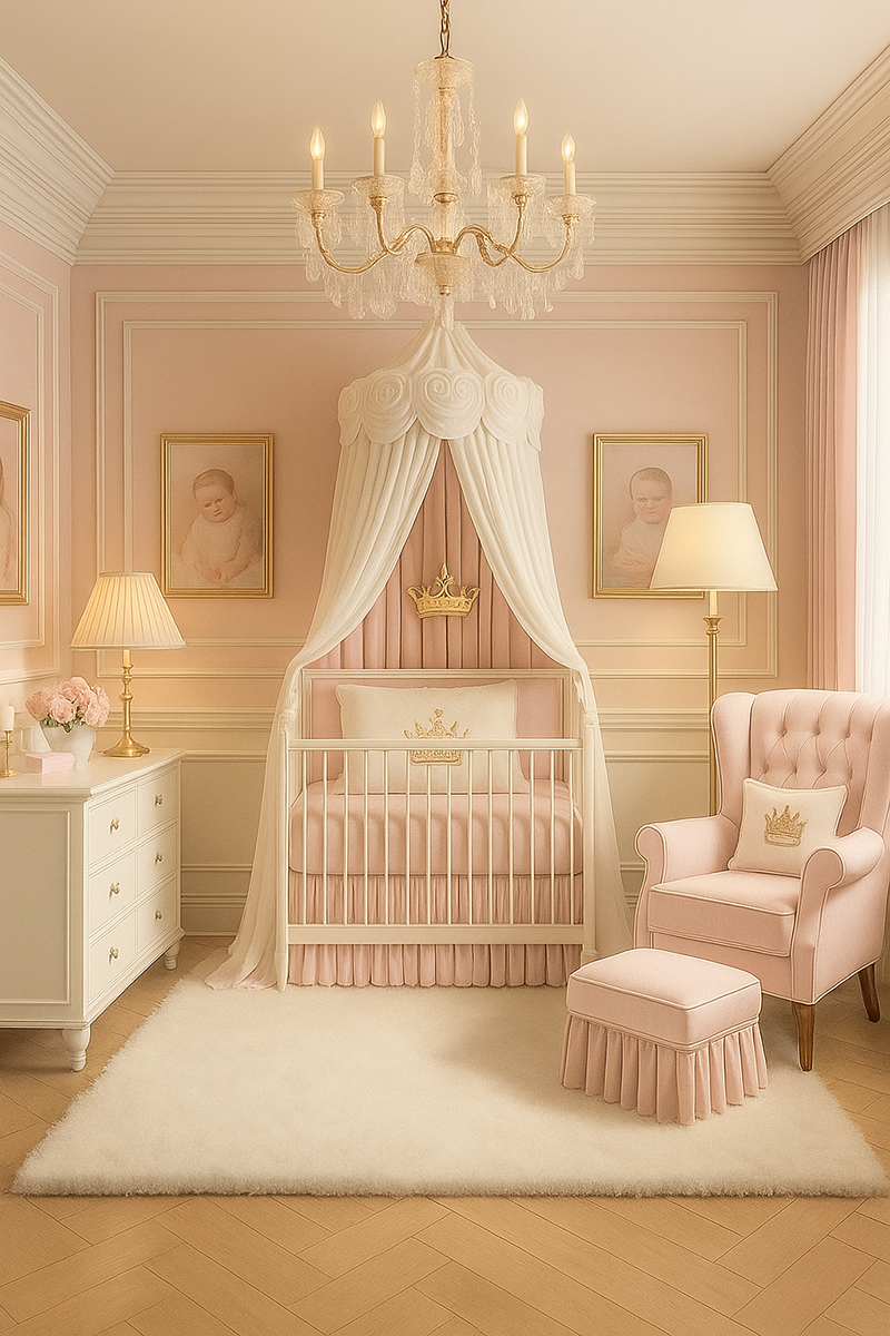pink princess baby girl nursery decorating ideas