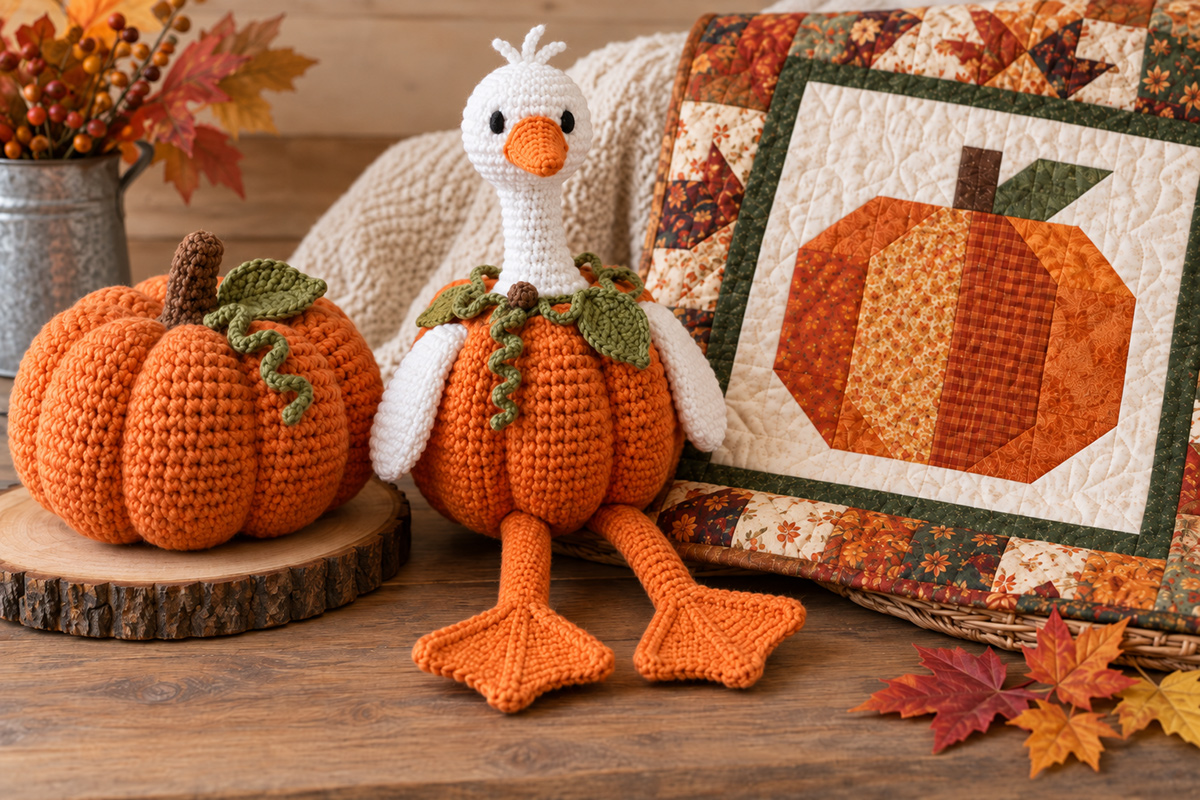 Pumpkin craft ideas with crochet pumpkin projects baby gifts and patchwork pumpkin quilts