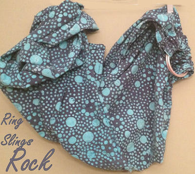 Blue baby ring sling