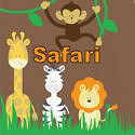 Monkey zebra lion and giraffe baby shower theme