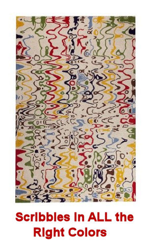 Red green white yellow scribbles dr seuss nursery area rug