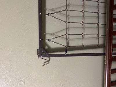 Metal hook that goes into Simmons Crib Rail Brackets 