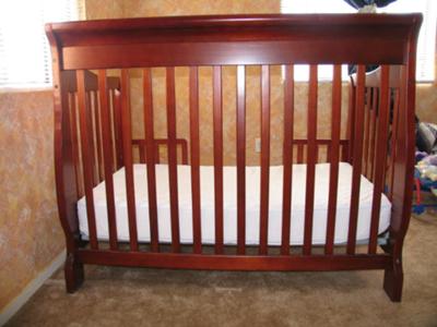 Simplicity Four in 1 Crib - Convertible Sleigh Baby Crib 