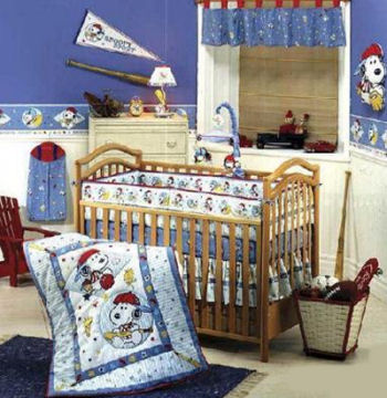 snoopy crib set