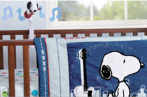 Peanuts Snoopy hip hop rock and roll guitar baby nursery theme