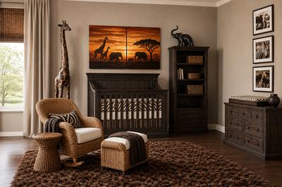 Sophisticated Jungle Baby Nursery Decorating Ideas