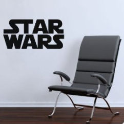 Stars Wars baby nursery chair and vinyl wall quote decal