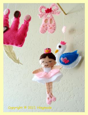 Dancing Bella the Ballerina Swan Lake Baby Crib Mobile