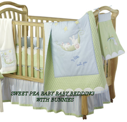 sweet pea baby bedding set crib nursery yellow and green bunny 2 peas in the  pod two