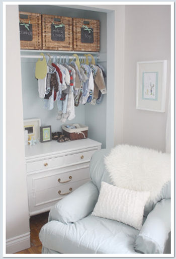 Outstanding Blue and Taupe Nursery with DIY Copycat Baby Bedding