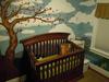 Baby Nursery with a Tree and Clouds Wall Mural Painting Inspired by Nature and the National Parks