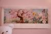 Watercolor wall mural painting.  Inspiration for butterfly nursery theme for a baby girl