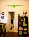 Lime Green and Black Airplane Baby Nursery Theme w Airplane Wall Decals
