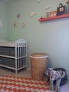 Corner of my baby boy's vintage modern nursery