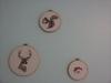Vintage style forest creature nursery wall decorations hand embroidered by mom