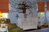 Baby Girl Baby Blue and Orange Bird Themed Baby Nursery Tree Wall Mural