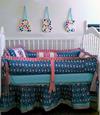 DIY Dr Seuss nursery wall art and custom Cat in the Hat Baby Crib Bedding Set