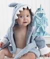 Baby Blue Shark Hooded Bath Towel for a Baby Boy 