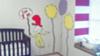 My baby boy's Dr Seuss theme nursery room with Lorax trees, Horton Hears a Who, I Am Sam, Cat in the Hat and Green Eggs and Ham that I painted on the walls myself 