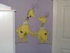 Dr. Seuss baby nursery wall stickers. Bright Yellow removable vinyl decals that will make you smile!