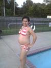 Enjoying my Pregnant Belly at the Pool this Summer