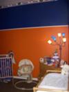 Our baby's royal blue and orange nursery color scheme is just one of the ways we support our favorite team! Gotta love those Gators! 