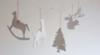 White Felt Garland Forest Friends Baby Nursery Wall Decorations Reindeer Santa's Sleigh Christmas Tree 
