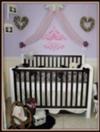 Our Baby Girl's Vintage Princess Nursery Room Decorated in Shades of Purple