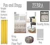 Yellow, Gray and White Zebra and Chevron Stripes Baby Nursery Ideas