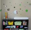 Benjamin's Personalized Green and Brown Polka Dots Nursery Decor with a Cute Splash of Bright Orange