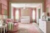 Blush pink, mint green and ivory color baby girl nursery room