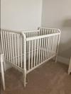 White Jenny Lind Wood Crib Manufactured in 1987