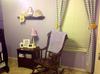 Lilac Meadows Purple Nursery Rocker and Decor in a Room for a  Baby Girl