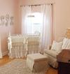 Elegant, vintage antique white and pink nursery for a baby girl, Lily Kate.