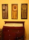 M J's Changing Table and Safari Wall Art