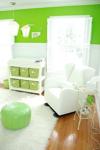 Cozy Modern Lime Green and White Baby Nursery Decor