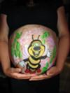 Honey bee bumblebee pregnant belly painting