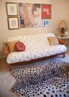 Boaz's Eclectic Nursery w Black and White Cheetah Rug 