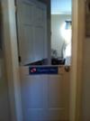 Dutch Door that opens into our baby boy's all star sports nursery.
