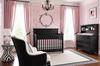 Elegant Pink and Black Princess Baby Girl Nursery w Zebra Print Decor, Crib Canopy and Black Chandelier