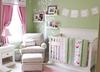 Soft Pink and Mint Green Nursery Decor for a Baby Girl in a Bird Theme