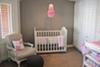 Piper's pink and grey nursery is a modern room with many traditional feminine touches perfect for a baby girl's room.